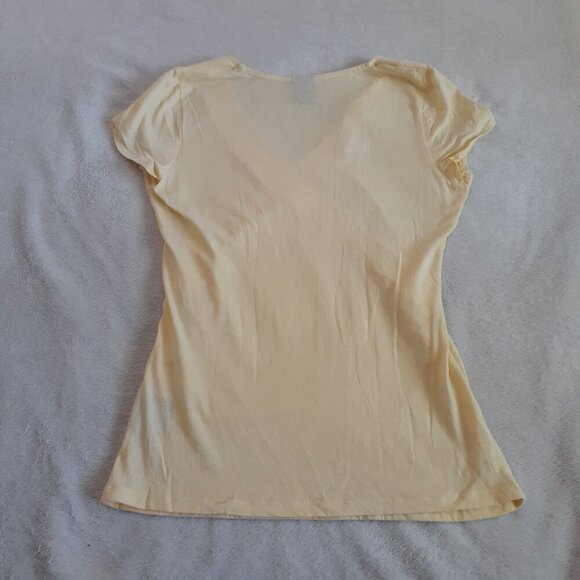 Nautica Vintage Women's Size Small Butter Yellow Cotton Shirt - Picture 7 of 11